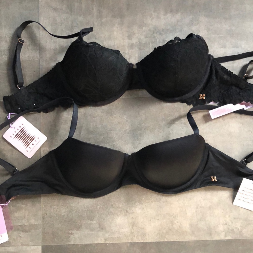 NWT!! Black Fenty x Savage 32DDD bras